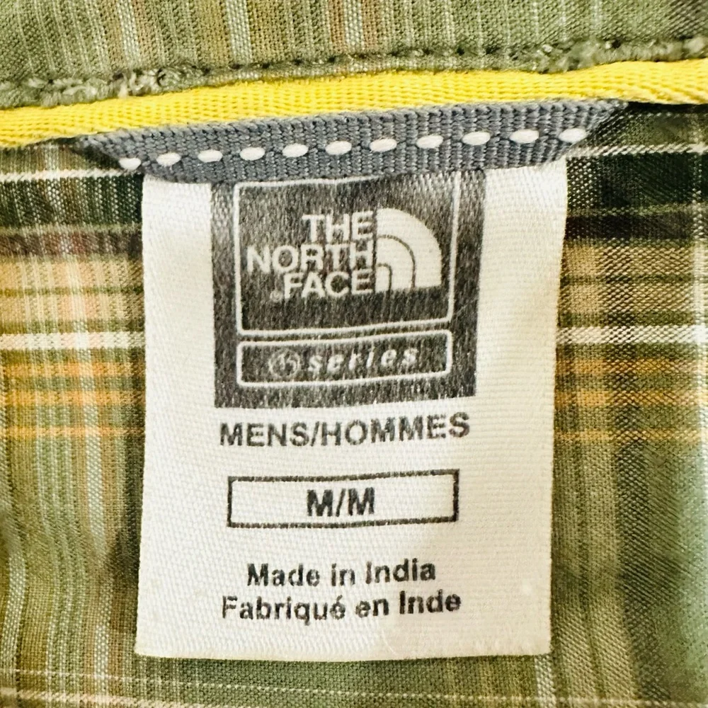The North Face A5 Series Men's Size‎ M Green/Yellow Plaid Long-Sleeve Shirt